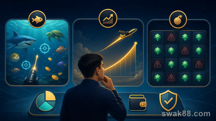 Fishing crash and mines online casino game formats